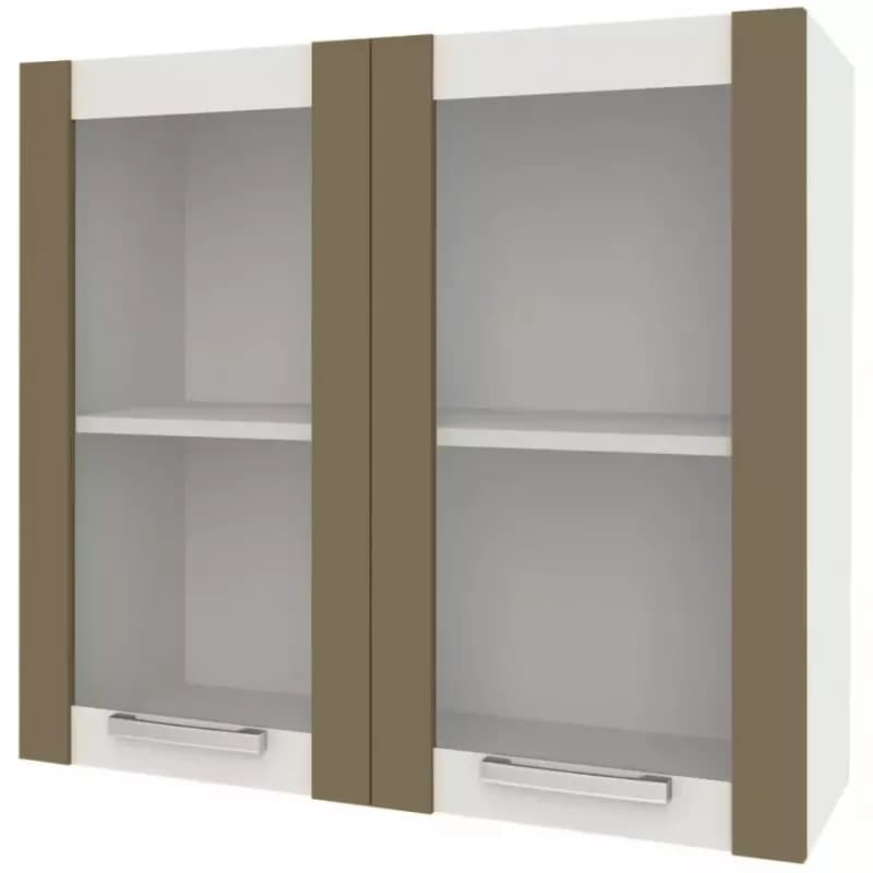 Kuchynská skrinka Charlotte 80udc Latte/Oak Grey Craft 1