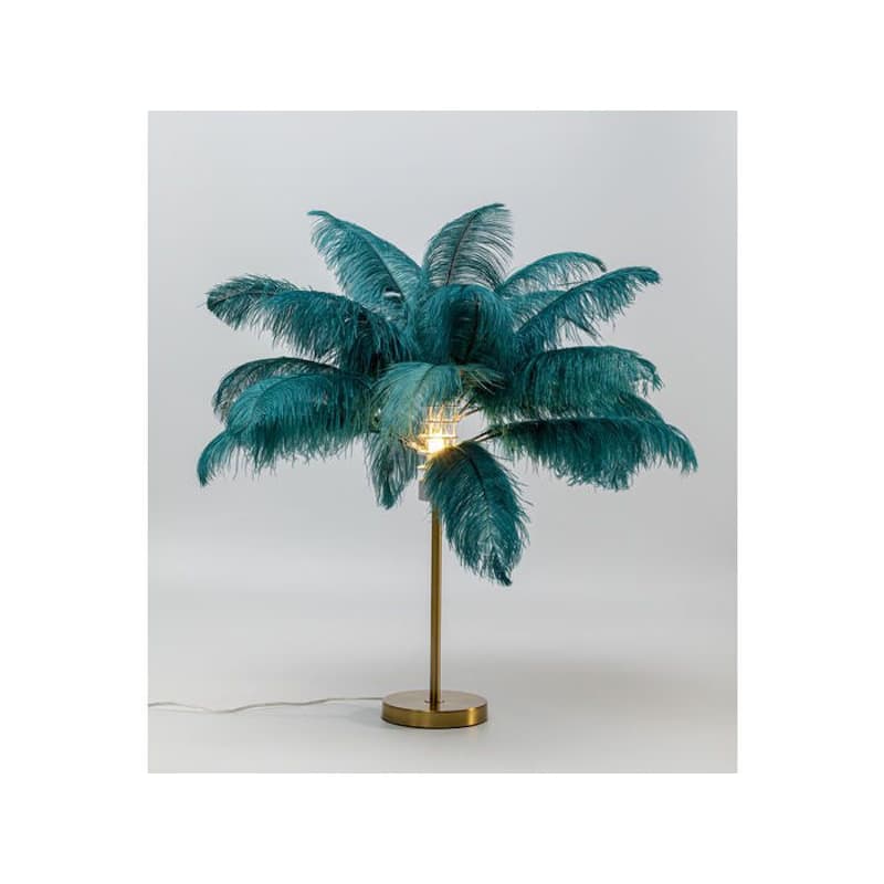 Feather Palm stolná lampa zelená 60 cm