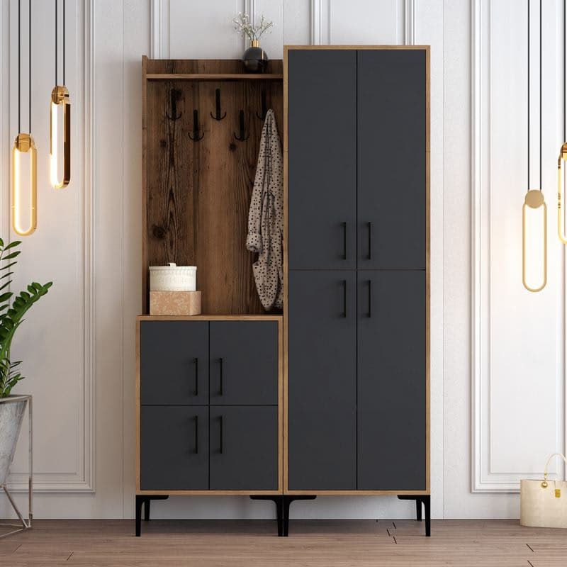 Predsieňová stena Berlin BA - Walnut, Anthracite