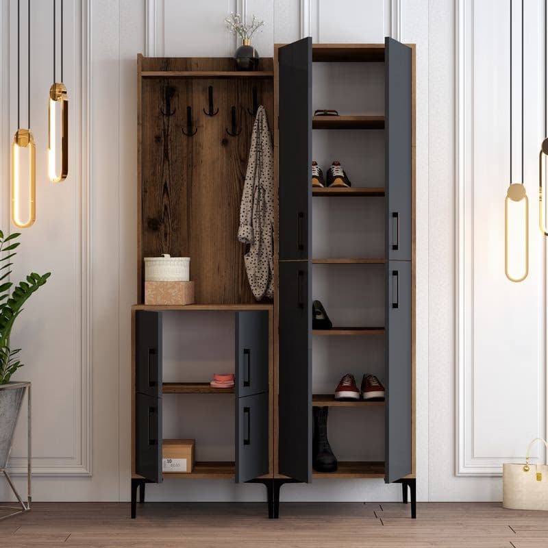 Predsieňová stena Berlin BA - Walnut, Anthracite 4