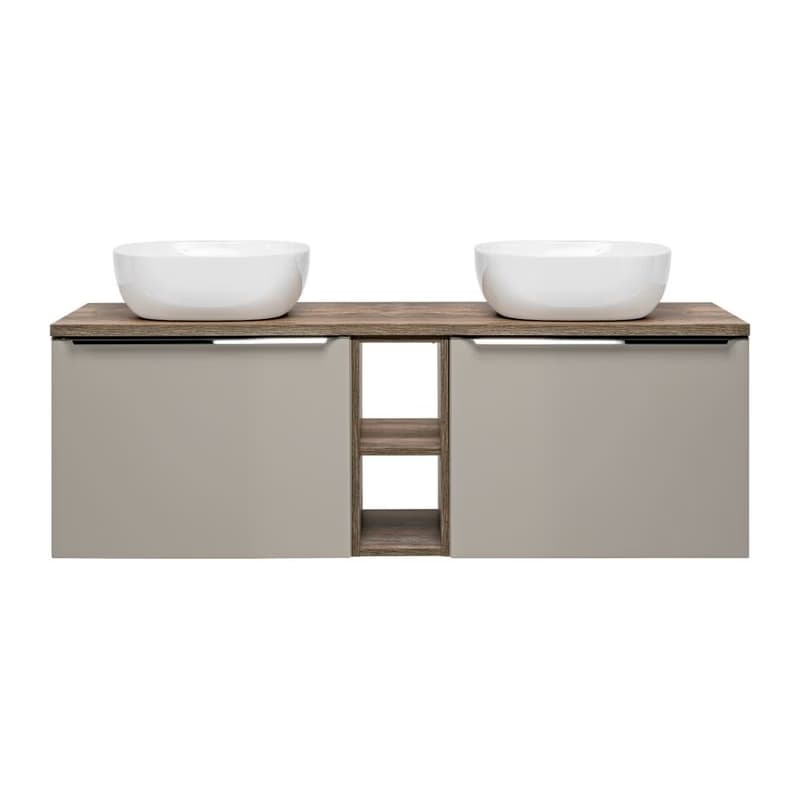 ArtCom Kúpeľňová skrinka s umývadlom a doskou SANTA Fe Taupe DU140/1 | 140 cm 4