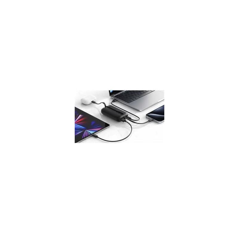 SWISSTEN POWER BANK VOLTBOX 35W 10000 mAh S INTEGROVANÝMI KÁBLAMI USB-C A LIGHTNING ČIERNA 5