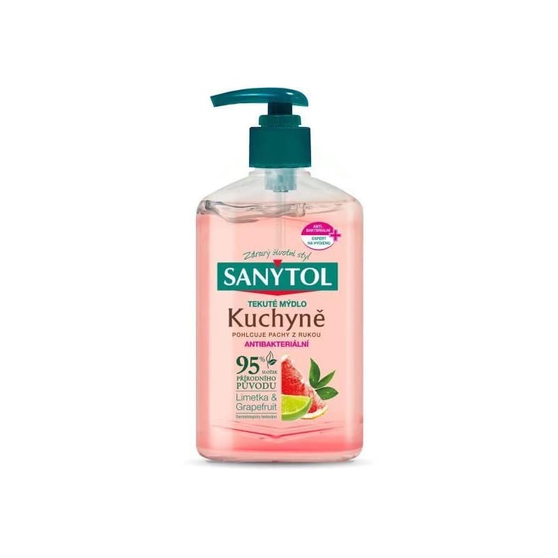 Mydlo tekuté Sanytol kuchyne limetka a grapefruit 250ml
