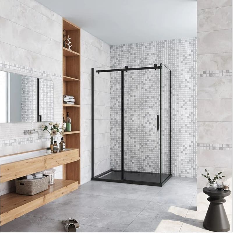 H K - Sprchovací kút DIAMOND BLACK 120x90 cm Ľ/P variant SE-DIAMONDBL12090 1