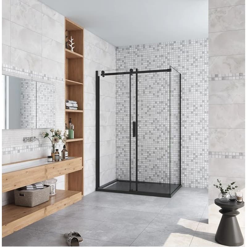 H K - Sprchovací kút DIAMOND BLACK 120x90 cm Ľ/P variant SE-DIAMONDBL12090 3