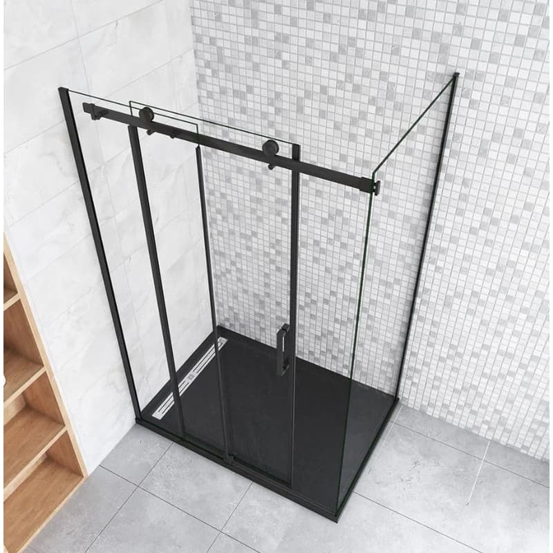 H K - Sprchovací kút DIAMOND BLACK 120x90 cm Ľ/P variant SE-DIAMONDBL12090 4