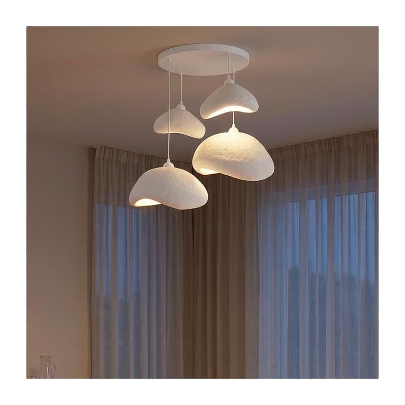 Brilagi - Závesný luster WABI SABI na lanku 4xE27/40W/230V pr. 90 cm, biely 118OPV1115