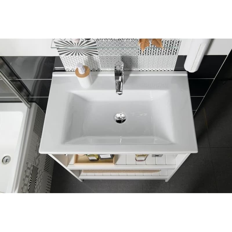 AQUALINE - ZUNO 75 keramické umývadlo nábytkové 75x45cm, biela 9075 2