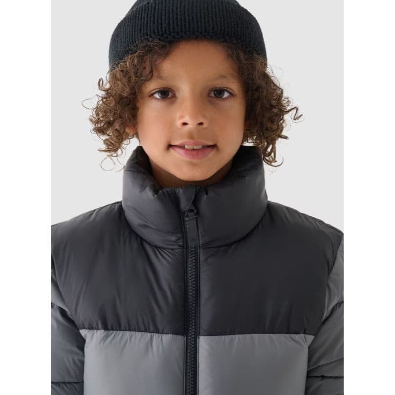 Chlapčenská bunda 4F JUNIOR DOWN JACKET-JWAW24TDJAM461-25S-GREY 2