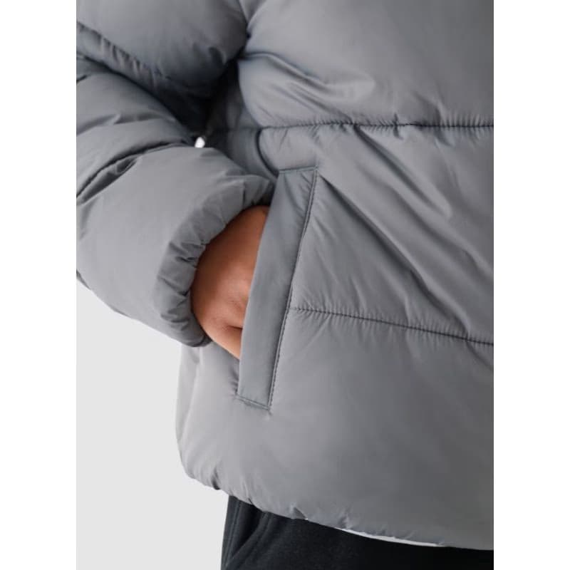 Chlapčenská bunda 4F JUNIOR DOWN JACKET-JWAW24TDJAM461-25S-GREY 3