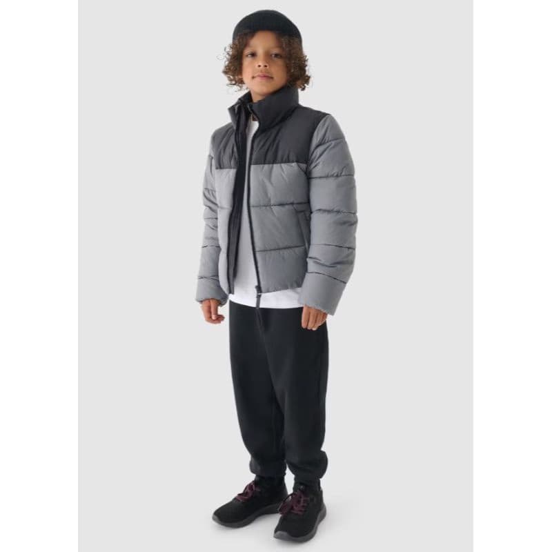 Chlapčenská bunda 4F JUNIOR DOWN JACKET-JWAW24TDJAM461-25S-GREY 6