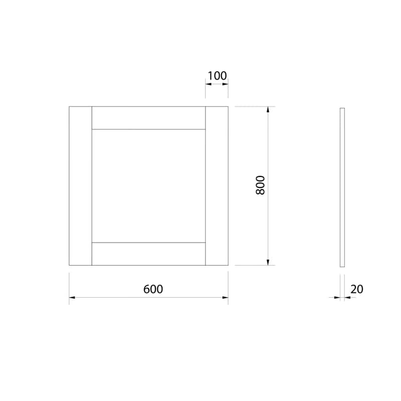 SAPHO BRAND 80 x 60 cm BA058S 2