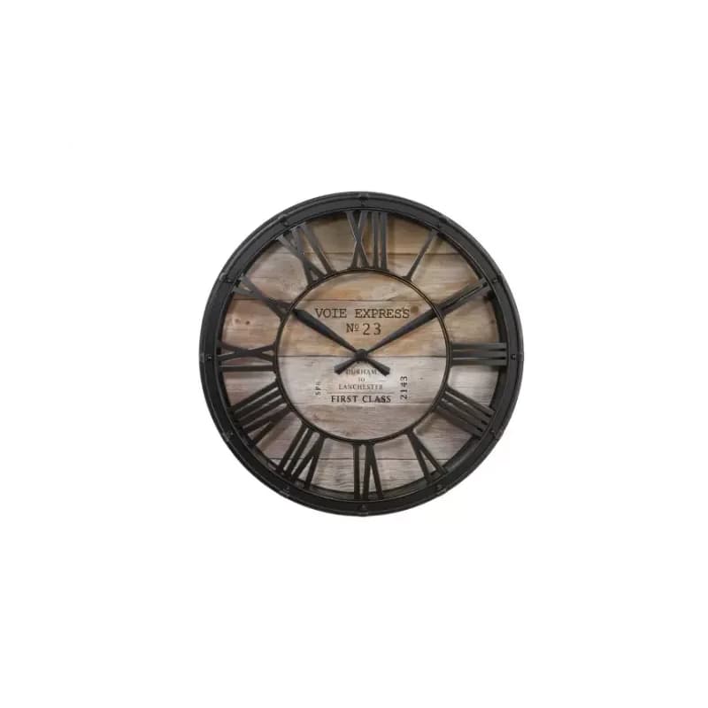 Nástenné hodiny 39 cm vintage čierne 601145