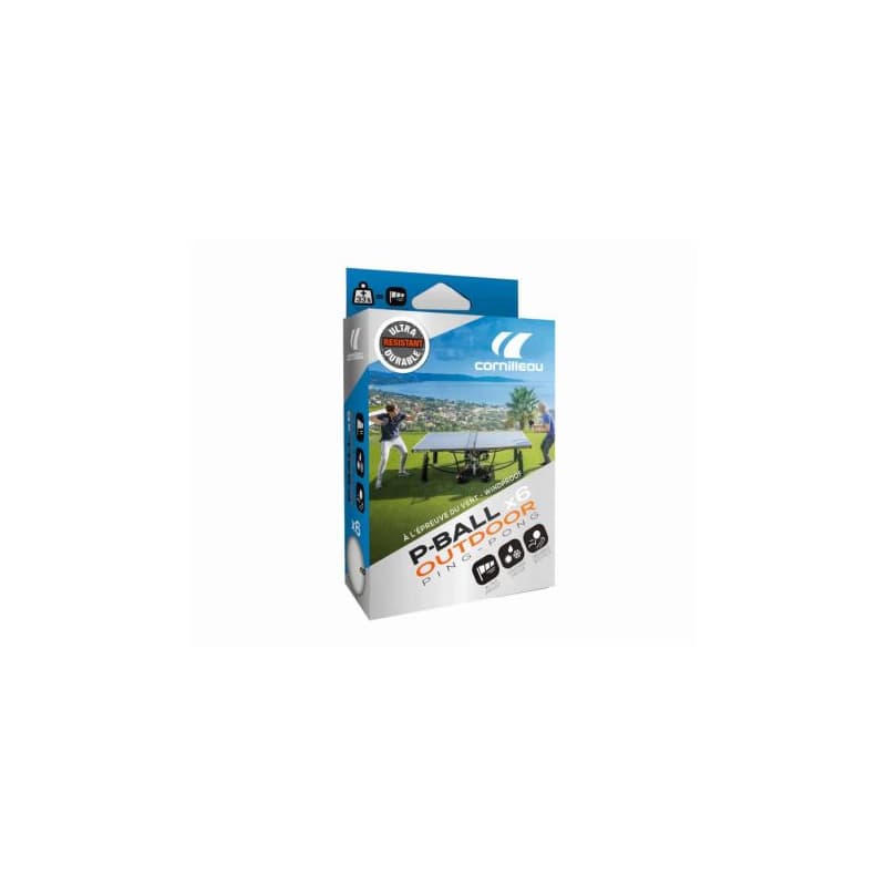 Stolnotenisové loptičky CORNILLEAU P-Ball Outdoor Ultradurable 1