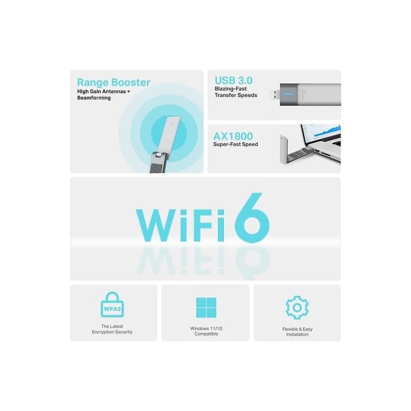 TP-Link Archer TX20UH - Bezdrôtový USB adaptér AX1800 s vysokým ziskom 5