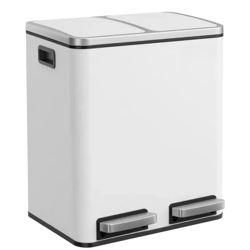 Odpadkový kôš 2x15 l biely LTB030WG01 1