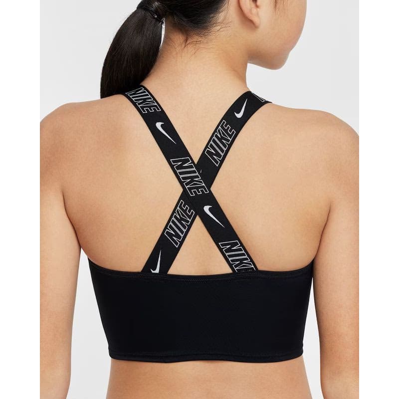 Dievčenské dvojdielne plavecké plavky NIKE SWIM LOGO TAPE BLACK-BLACK 5