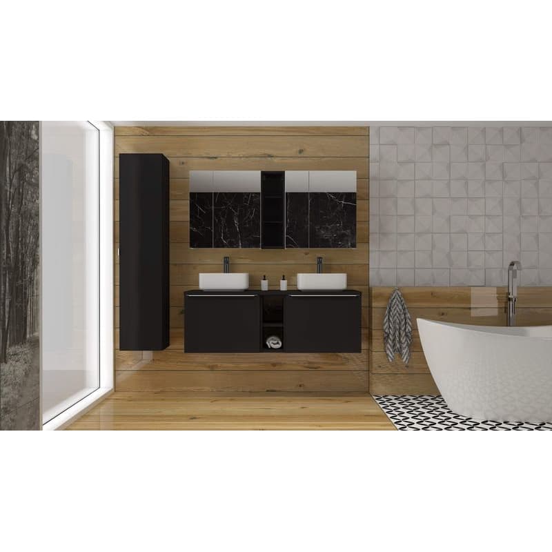 ArtCom Skrinka pod umývadlo SANTA FE Black 82-60 | 60 cm 6