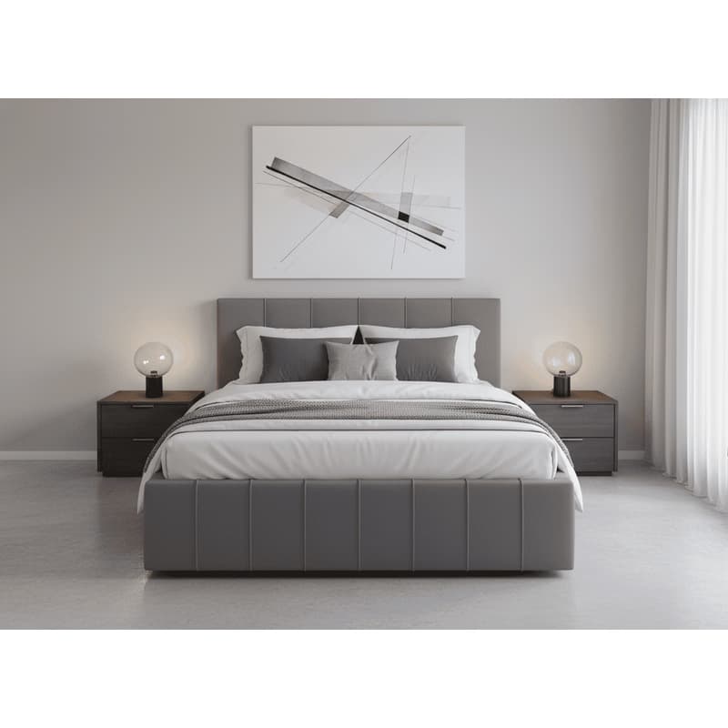 Elvisia Manželská posteľ MONACO s výklopným roštom | sivá 180 x 200 cm
