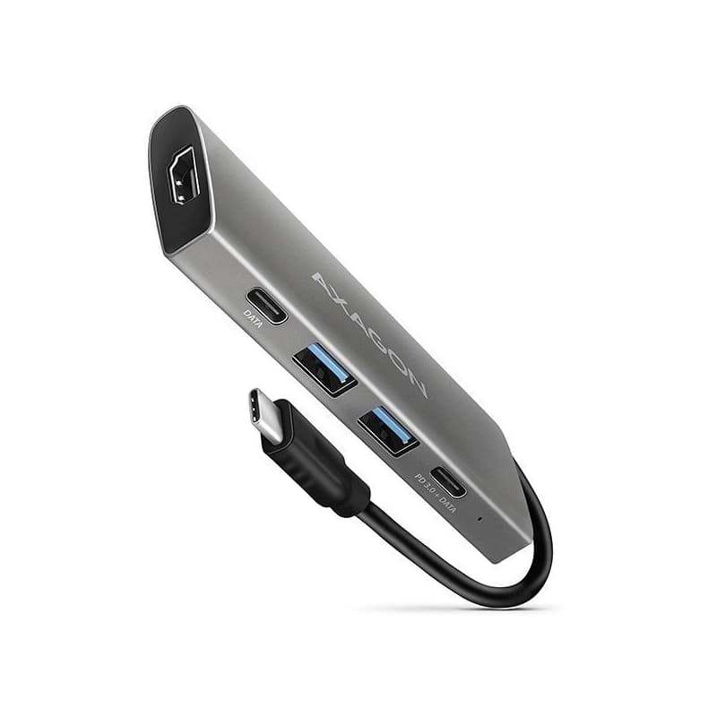 AXAGON HMC-5G2, USB 10Gbps húb, porty 2x USB-A, 2x USB-C, HDMI 4k/60, PD 100W, kábel USB-C 13cm 1