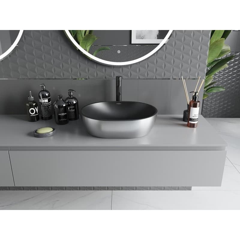 MEXEN - Viki umývadlo na dosku 48 x 35, čierna mat/strieborná 21054874 3