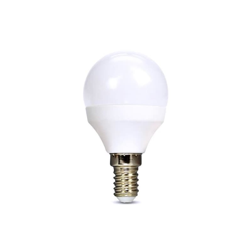 Solight LED žiarovka, miniglobe, 6W, E14, 3000K, 510lm, biele prevedenie
