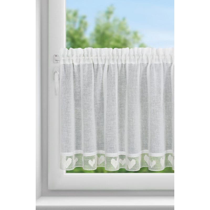 ArtFir Krátka záclona GAJA P | krémová 150 x 60 cm 1