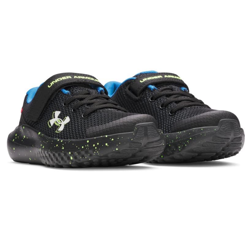 Chlapčenská športová obuv (tréningová) UNDER ARMOUR UA BPS Surge 4 AC K black high vis yellow white 3