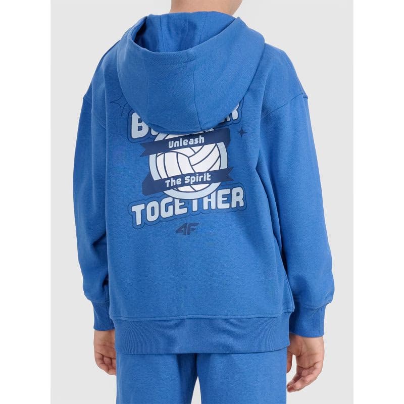 Chlapčenská mikina so zipsom 4F JUNIOR SWEATSHIRT M2326-32S-DENIM 3