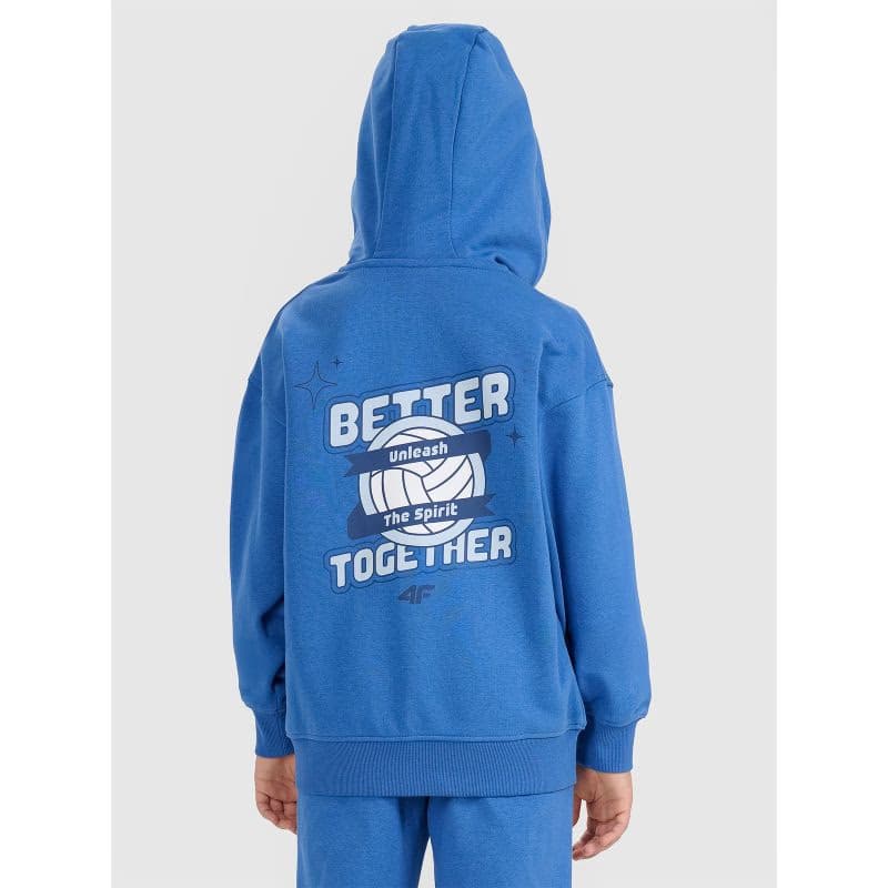 Chlapčenská mikina so zipsom 4F JUNIOR SWEATSHIRT M2326-32S-DENIM 4