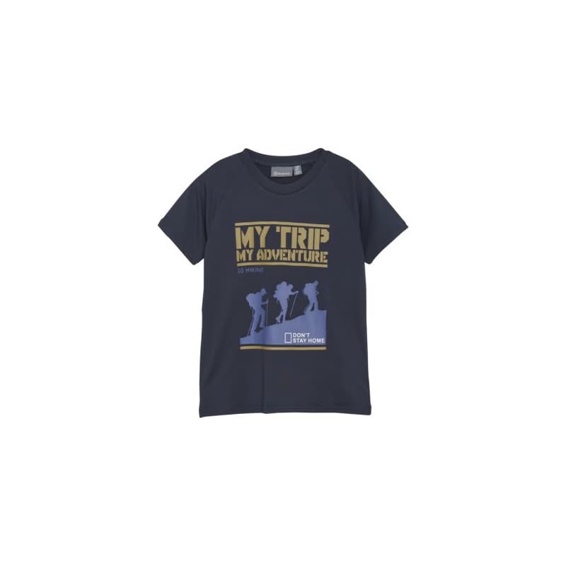 Chlapčenské tričko s krátkym rukávom COLOR KIDS T-shirt W. Print - S S, total eclipse