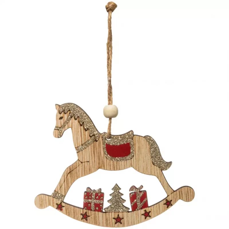 Ozdoba drevený kôň 10 cm 175903 1
