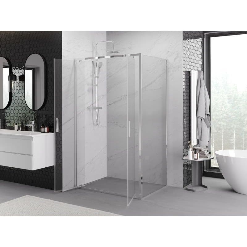 MEXEN/S - Exo sprchovací kút dvere krídlové 80 x 100, transparent, chróm 8182-080-100-01-00 4