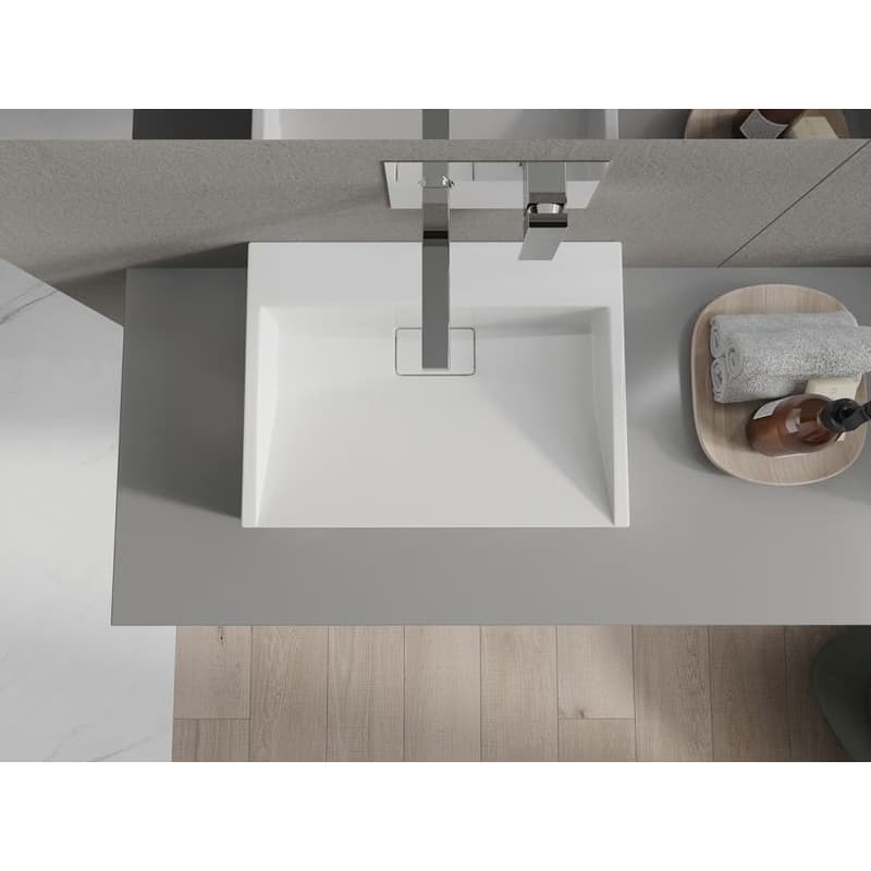 MEXEN - Ava umývadlo na dosku liaty mramor B/O 50 x 38, biela 23015000 4