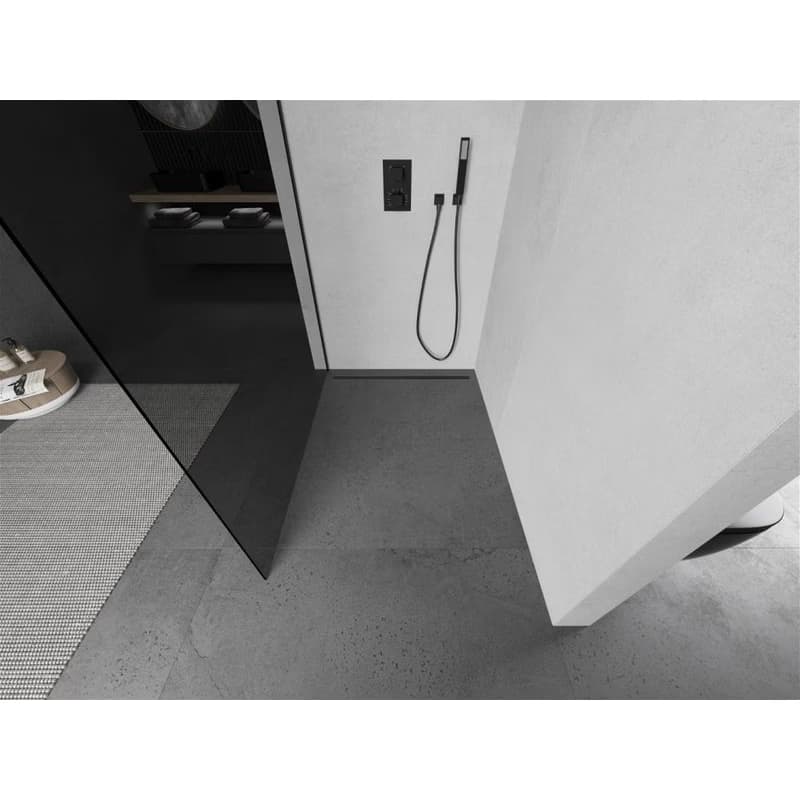 MEXEN/S - Kioto L Sprchová zástena WALK-IN 80 x 200, grafit, čierna 800-080-103-70-40 3