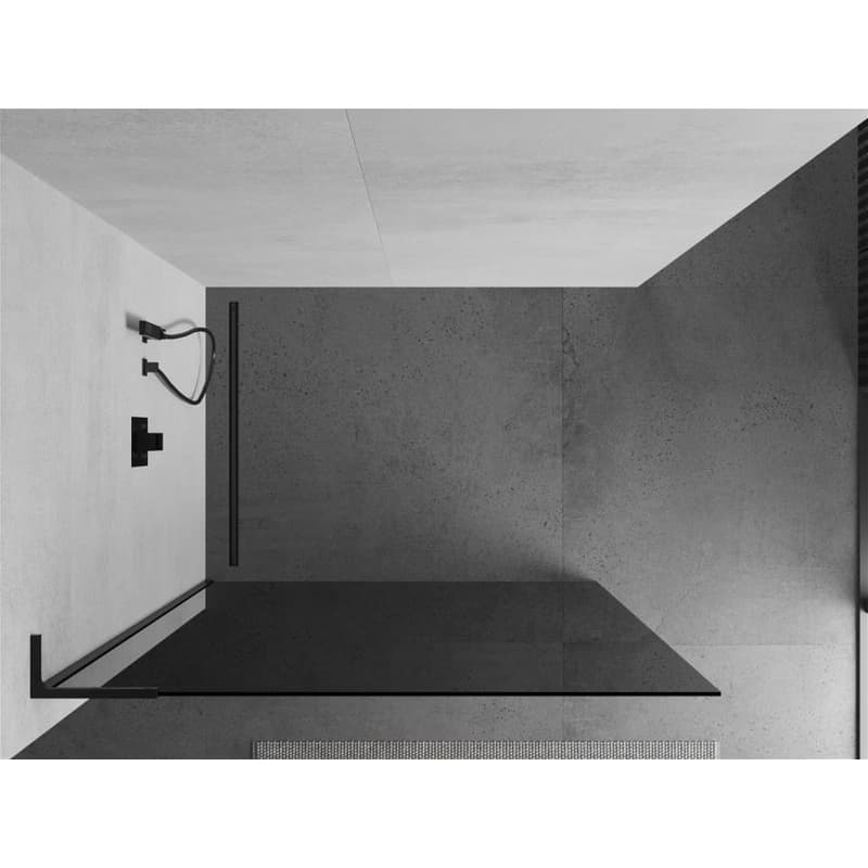 MEXEN/S - Kioto L Sprchová zástena WALK-IN 80 x 200, grafit, čierna 800-080-103-70-40 4