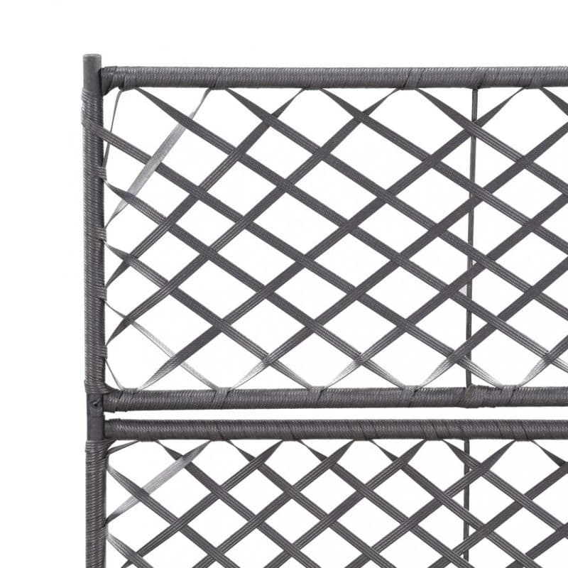 Truhlík trelážou a 2 kvetináči 58x30x107 cm polyratan Dekorhome 6