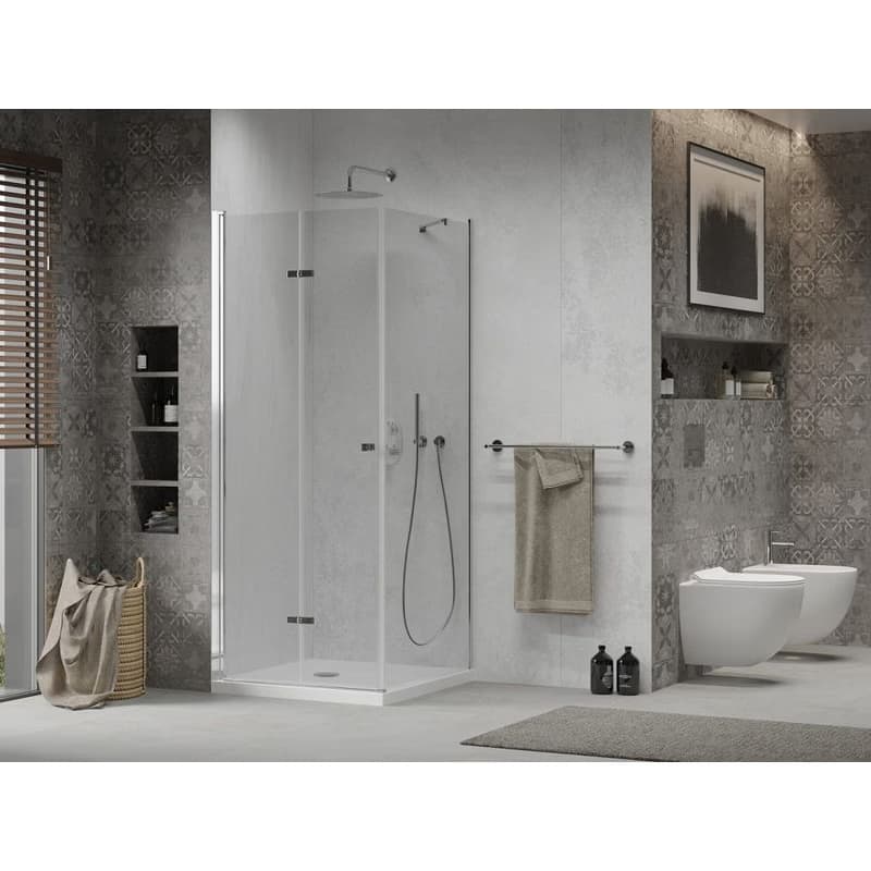 MEXEN/S - Lima sprchovací kút 70 x 70, transparent, chróm + vanička 856-070-070-01-00-4010 2