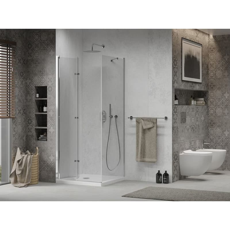 MEXEN/S - Lima sprchovací kút 70 x 70, transparent, chróm + vanička 856-070-070-01-00-4010 3