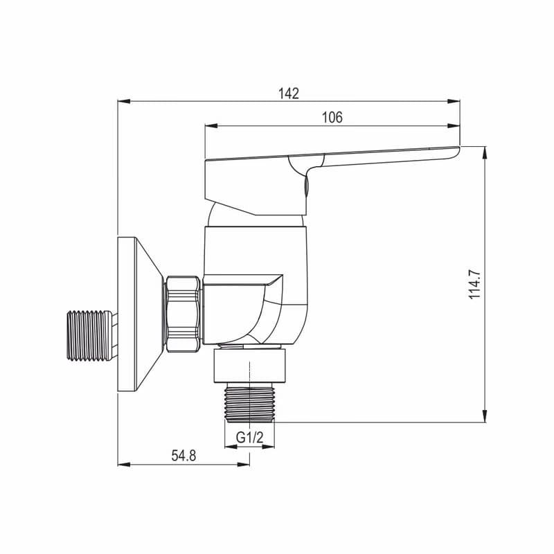 Mereo Nástenná sprchová batéria100mm, so spŕch. súpravou, kompletný set CB610AZL 3