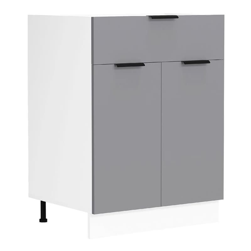 VCM Spodná skrinka so zásuvkou 60 cm "Fasola", antracitová
