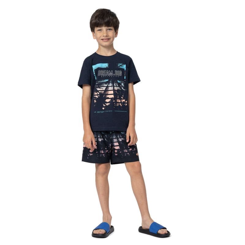 Chlapčenské plavky 4F JUNIOR BOARD SHORTS M021-90A-MULTICOLOUR ALLOVER 2
