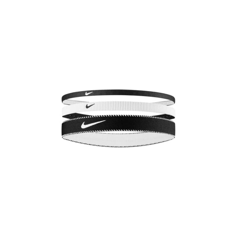 Čelenka NIKE FLEX CLASSIC MIXED WIDTH HEADBANDS 3PK BLACK WHITE BLACK