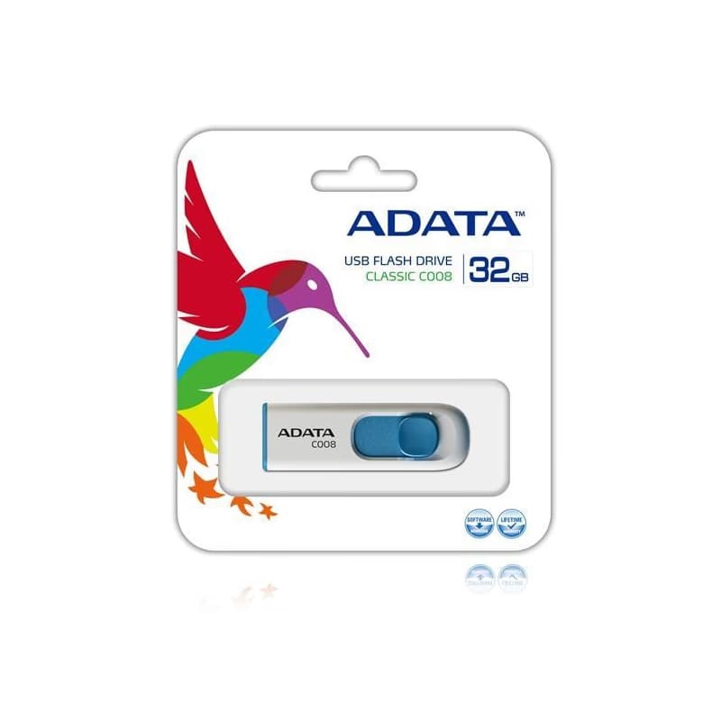ADATA Flash Disk 32GB C008, USB 2.0 Classic, biela 3