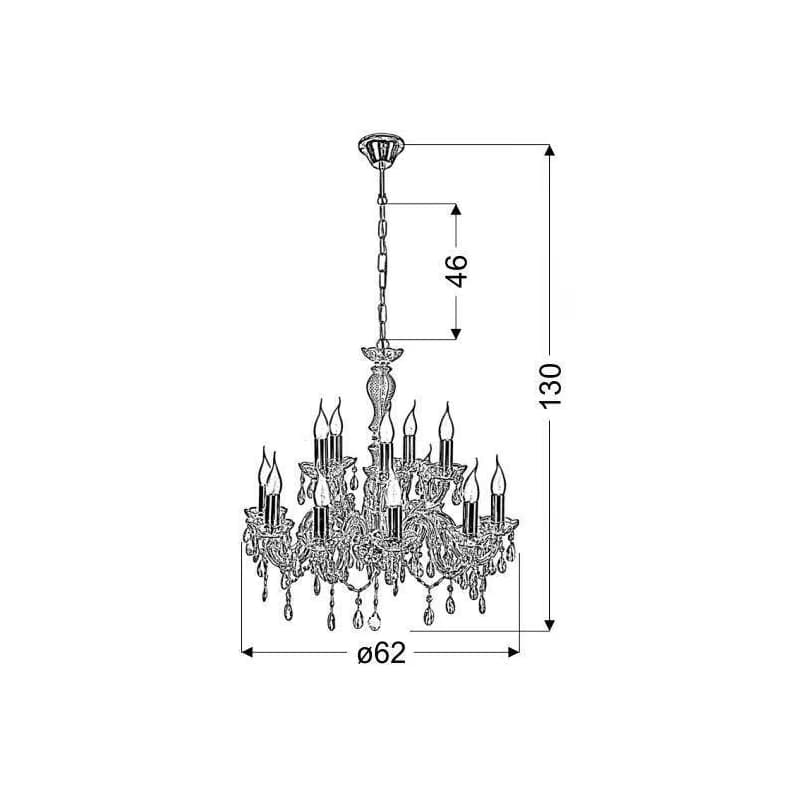 Závesná lampa MARIA 12xE14 luster Candellux 3