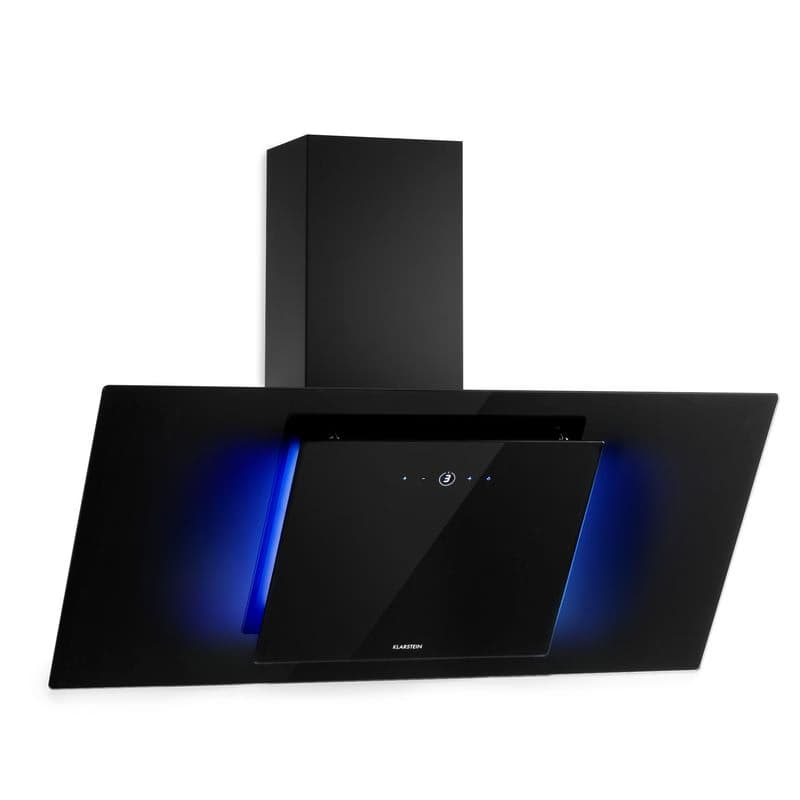 Klarstein Eleonora 90, digestor, 90 cm, nastenný, 426 m³/h, dotykový panel, LED, A++, čierny 1
