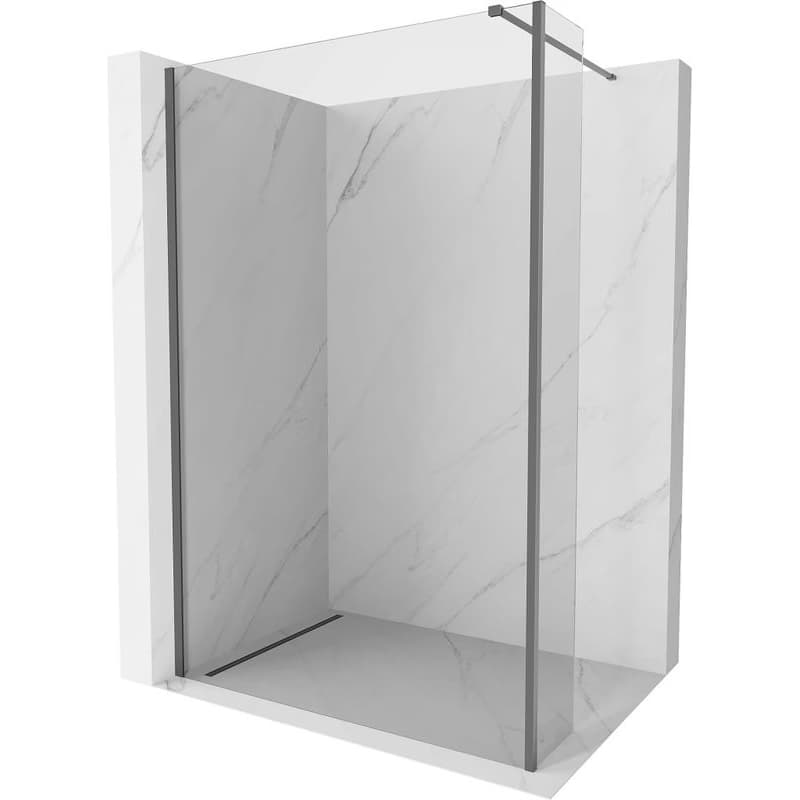 MEXEN/S - Kyoto Sprchová zástena WALK-IN 105 x 30, transparent, grafit metal 800-105-212-95-00-030 1