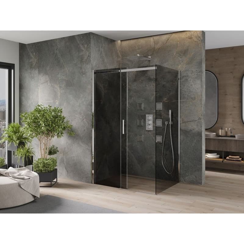 MEXEN/S - OMEGA sprchovací kút 110x100, grafit, chróm 825-110-100-01-40 3