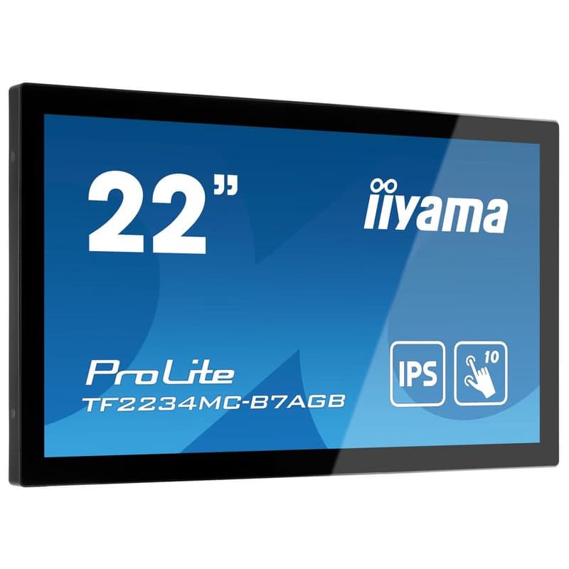 22" iiyama TF2234MC-B7AGB: IPS, FullHD, capacitive, 10P, 350cd/m2, VGA, HDMI, DP, IP65, čierny 2