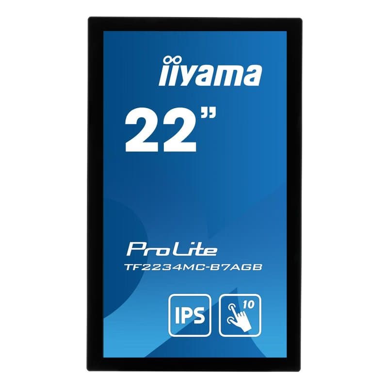 22" iiyama TF2234MC-B7AGB: IPS, FullHD, capacitive, 10P, 350cd/m2, VGA, HDMI, DP, IP65, čierny 3